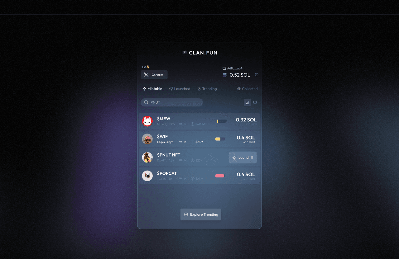 CLAN.FUN - Minting Flow