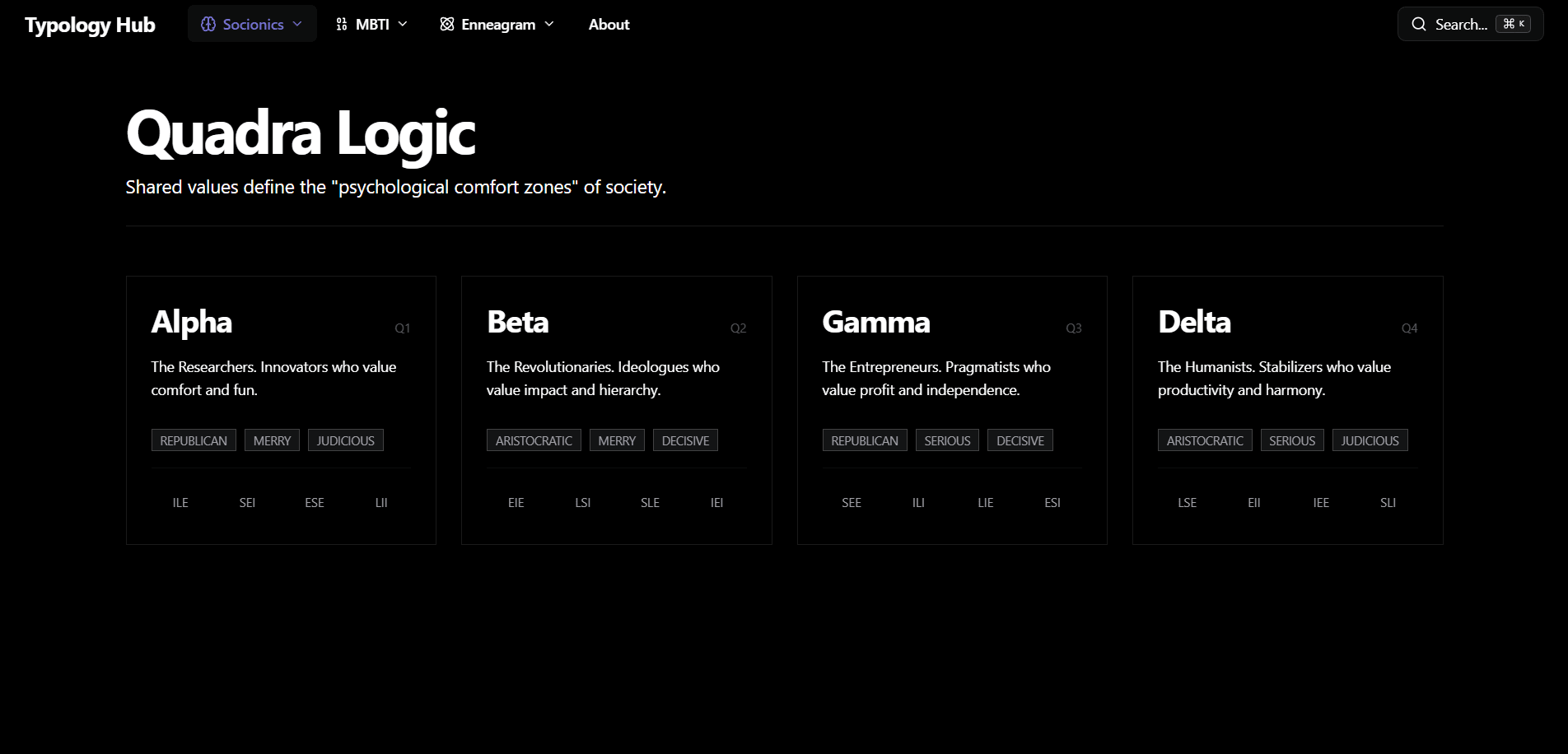 Typology Hub - Screen 4